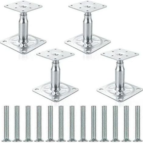 Support de colonne galvanisé réglable 100-150 mm – Acier galvanisé pour treillis et pergolas – Lot de 4 unités (1/3)