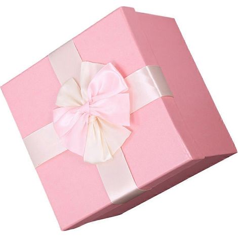 Boîte cadeau rose en papier compatible avec les fêtes, 1 pièce, étui de rangement pour bijoux durable (1/5)