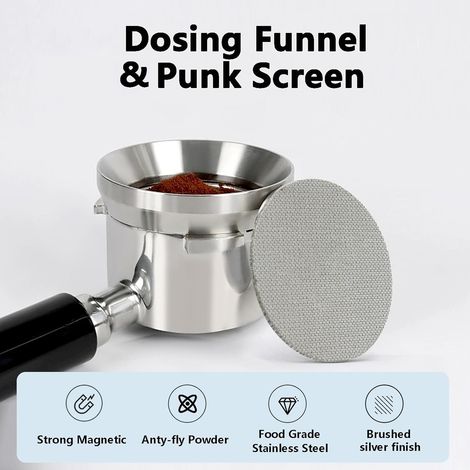 Disque filtrant de 58 mm + anneau magnétique de réception de poudre + marteau à poudre à double têteKit porte-dosettes de café avec filtres à café magnétiques 51/53/58, accessoires pour dosettes expre (1/5)