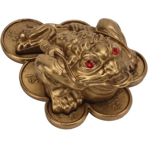 Feng Shui Silberfroschstatue, Glücksfrosch, froschförmige Ornamente aus Messing, die Glück und Geld bringen sollen