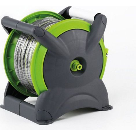 Enrouleur De Tuyau D Eau - 15 M - Structure ABS Anti-UV - Raccord Water Stop - Pour Lavage Vehicule Et Remplissage Reservoir - 1 Unite (1/5)