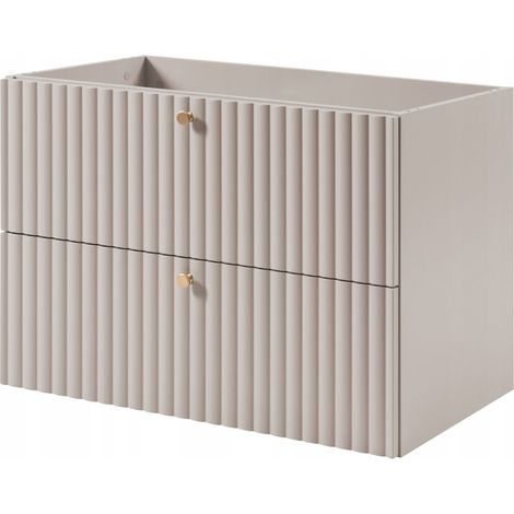 Meuble sous vasque suspendu BELLO cachemire 80 cm (1/5)