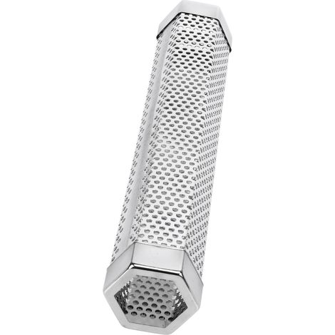 Tube fumoir à granulés en acier inoxydable de 30 cm (12 pouces) en forme de losange, boîte fumoir pour barbecue, accessoire pour barbecue au bois fruitier (1/5)