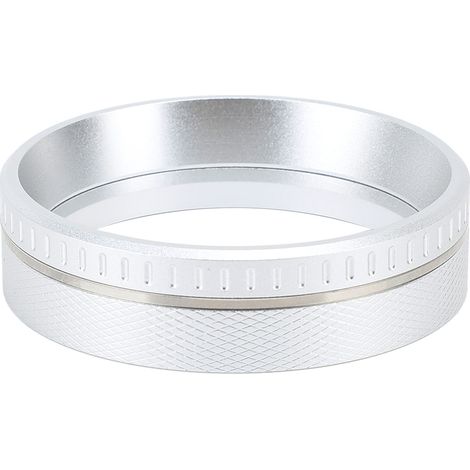 Entonnoir doseur en alliage d'aluminium pour cafetières italiennes, avec aimant pour une distribution uniforme et sans éclaboussures. Distributeur de café argenté pour cafetière italienne 51 mm. (1/5)
