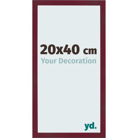 yd. - Cadre photo 20x40 - Vin Rouge Patine - MDF - Bologna