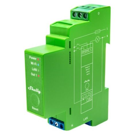 Regulador de intensidad Shelly para LED y bombillas, función de medición de 1 canal, WLAN LAN BT (1/5)