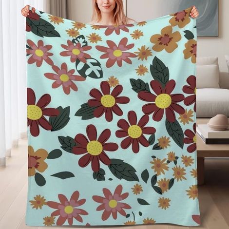 Couverture de lit en polaire, couverture légère et cosy en microfibre pour le printemps, décoration intérieure élégante, cadeau pour femmes et hommes, 6080 pouces (1/4)