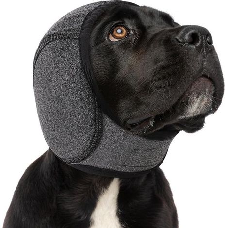 Felpa calmante per cani Grey S, allevia l'ansia, lenisce le orecchie del cane, protegge le orecchie dei cani dal rumore, fascia per la toelettatura che non si muove (1/5)