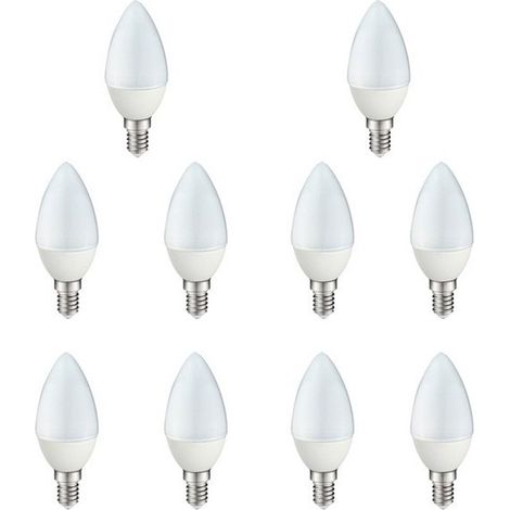 Pack 10 bombillas LED Vela E14 (4W - 4200K) (1/3)