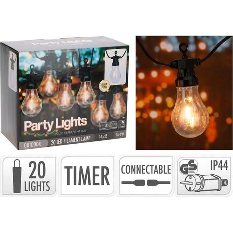 PROGARDEN guirnalda 20 bombillas led a60 calida filamento le22000260