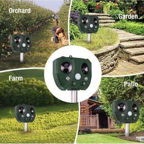 Ultrasonic Cat Repeller, insectifuge solaire à ultrasons, répulsif pour chat, répulsif pour chat pour le jardin, protège le jardin (1/5)