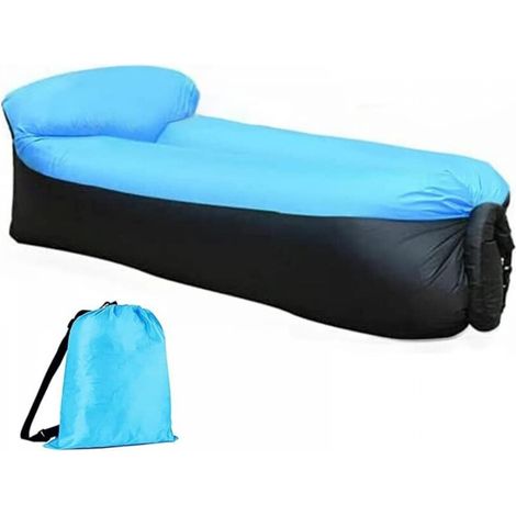 Ineasicer Gonflable Air Sofa Gonflable Imperméable avec Le Paquet Portatif pour Voyager, Camping, Randonnée, Piscine et Parties de Plage (Bleu) (1/5)