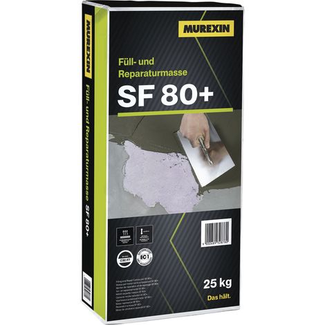 Murexin Füll- und Reparaturmasse SF 80+ 25 kg Reparaturmasse für Innen, standfest, schnell härtend, modellierbar, grau (1/3)