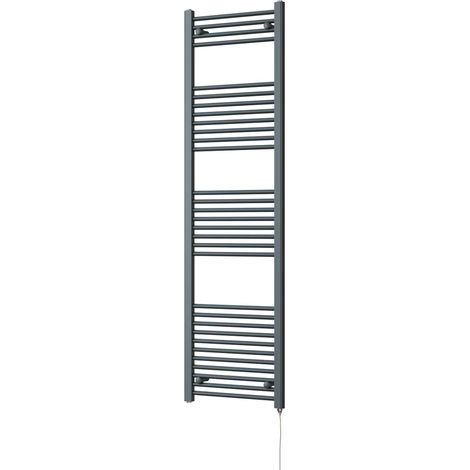 Zennor - Anthracite Electric Towel Rail H1800mm x W500mm Straight 700w Standard (1/3)