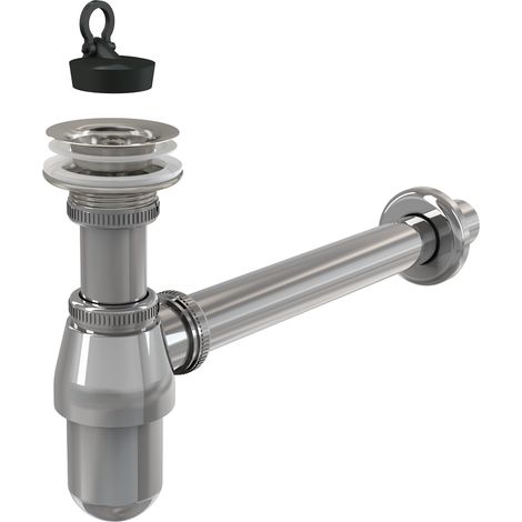 alcadrain Flaschengeruchverschluss für WT Ø32 mit Ablaufventil 5/4", Ganzmetall (1/2)