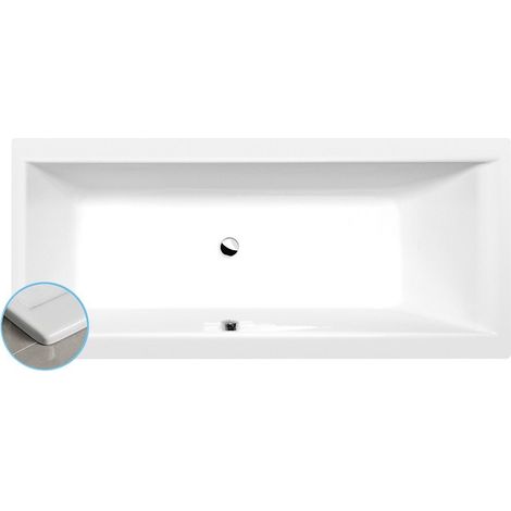 Baignoire rectangulaire CLEO SLIM 170x75x48cm, blanc (1/4)