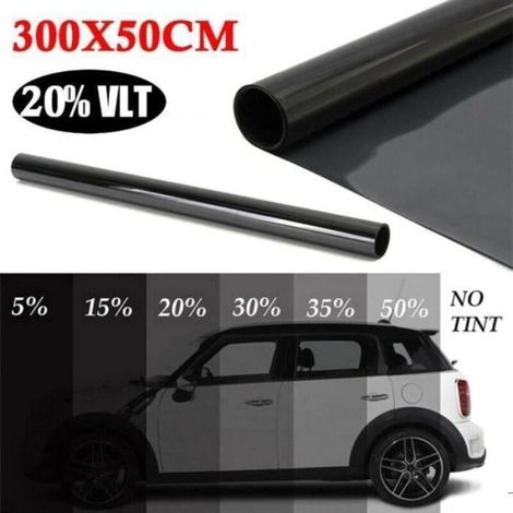 PARE-SOLEIL - BANDE SOLAIRE - FILM SOLAIRE 25% Film Teinté Fenêtre pour Voiture Vitre Membrane de Protection Solaire Autocollant de
