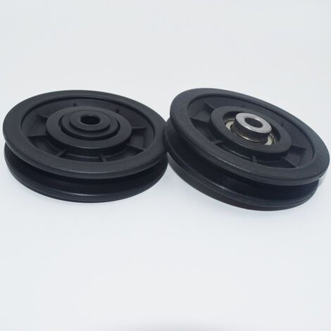 Sollbry 90 mm Roulement Poulie Nylon, Poulie Musculation, Roue Universelle pour câble Machine Gym équipement Porte de Garage, Porte coulissante poulie