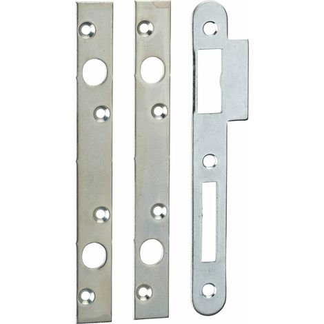 Jeu de gâches plates 20 mm bouts carrés (double pênes ronds Ø 10) (1/2)