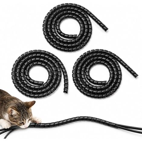 gaines de protection de câble contre les morsures d’animaux, diamètre intérieur 10 mm, longueur 1 m, 3 pièces, pour réparation, entretien et projets techniques (1/5)