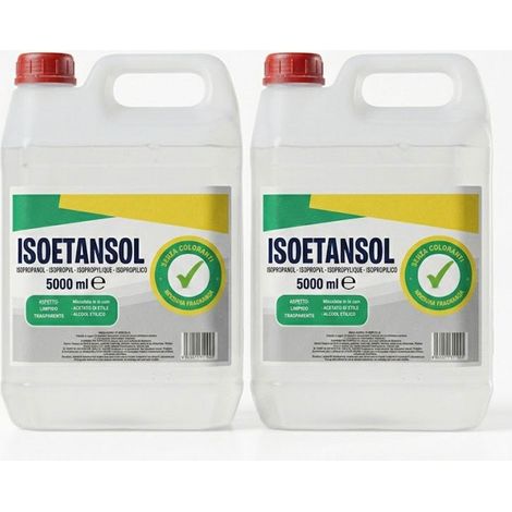 ALCOOL ISOPROPILICO ISOETANSOL 100AE MISCELATO DENATURATO CONFEZIONE DA 2 X 5 LT