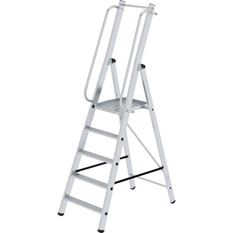 MUNK ML Bauleiter Aluminium-Stufenstehleiter 5 Stufen (1/4)