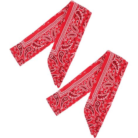 2 Stück Piratenstirnband für Erwachsene, roter elastischer Schal (1/5)