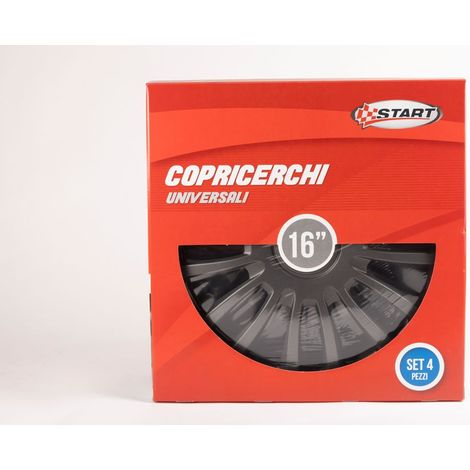 Set copricerchi auto antracite monza 16'' 4 pezzi in ABS