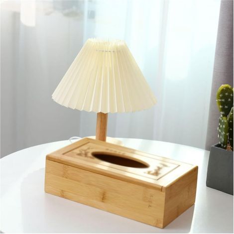 à mouchoirs en chêne et noyer noir boîte de rangement (1/5)
