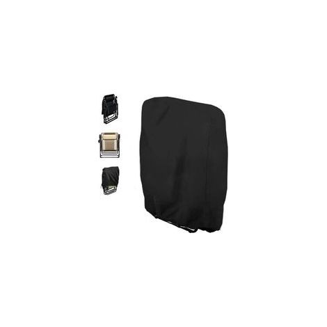Funda para silla – Protector de muebles – Funda plegable para silla de jardín – 71 x 20 cm / 34 x 110 cm – Impermeable y resistente a los rayos UV – Negro - Crezuo (1/4)