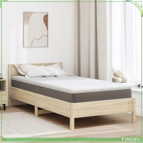 4106392 Surmatelas en Coco Blanc 90 x 190 cm Tissu jacquard (1/5)