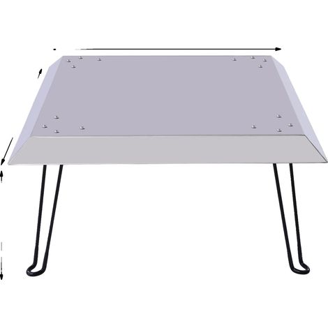 Déflecteur de chaleur pour foyer, en acier inoxydable, jambes pliables, Argent (1/2)