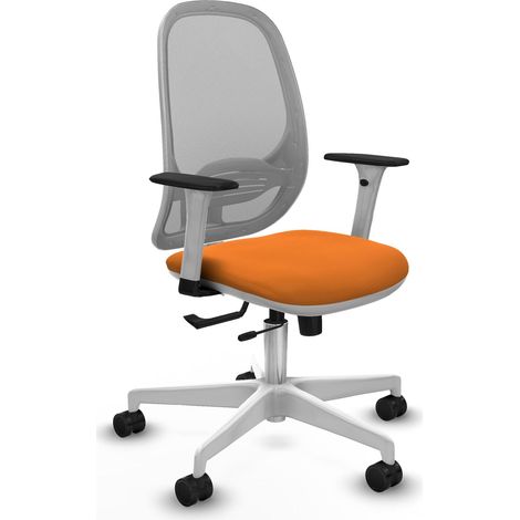 Chaise de bureau piqueras y crespo Cilanco orange maille (1/2)