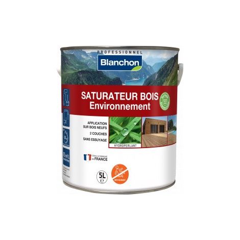 Blanchon – Saturateur bois environnement 5L – Protection anti-UV pour bois exotiques et feuillus – Application facile en 2 couches – Anti-glissant