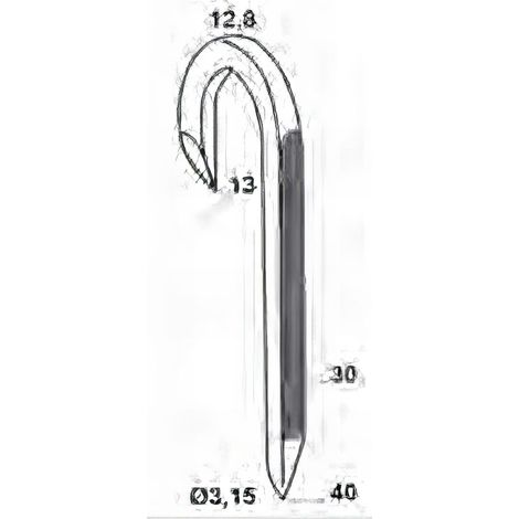 2000 demi-crampillons galvanisés à chaud 40/13 x D. 3,15 mm HDG - BDCR324013 - Alsafix