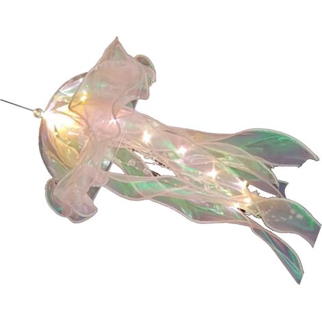 Lampe Méduse Portable Lumineuse Forme de Méduse Suspendue Veilleuse Créative pour Décoration Maison Rose (1/5)