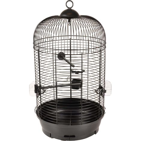 Une cage perruche SANNA II, noir ø 34 x 67 cm. - animallparadise