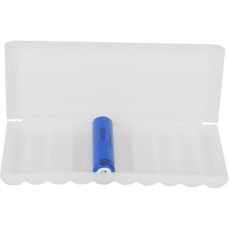 Lot de 2 supports pour piles 18650, organisateur en plastique blanc, léger et transparent, pratique (1/5)