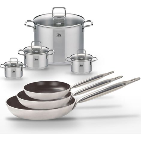 Lot de 3 Poêles 24/28/32 cm Elo Bistro Line et 4 Faitouts 12/14/16/26 cm Elo Citrin (1/5)
