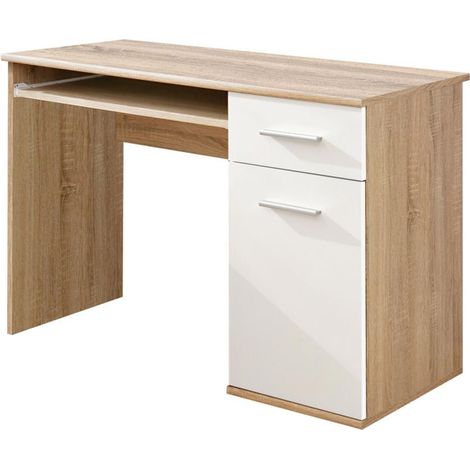 Bureau Enfant "Dino" 104cm Chêne & Blanc (1/2)