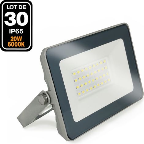 30 Projecteurs LED 20W ProLine Blanc froid 6500K Haute Luminosité