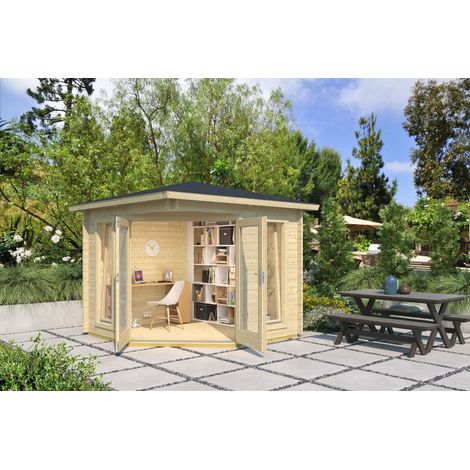 Lasita Maja Gartenhaus Oban 40 40mm Carbongrau 282x282 cm Natur (1/3)