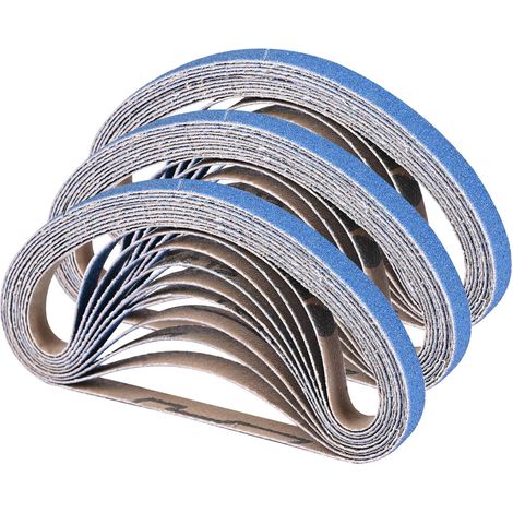 Bandes Abrasives 10 x 330 mm, Lot de 30, Grain 120 pour Ponceuse à Bande – Métal et Bois (1/5)
