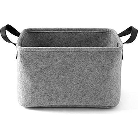 Panier de rangement en feutre avec poignées doubles, panier de rangement pliable pour la maison (1/5)