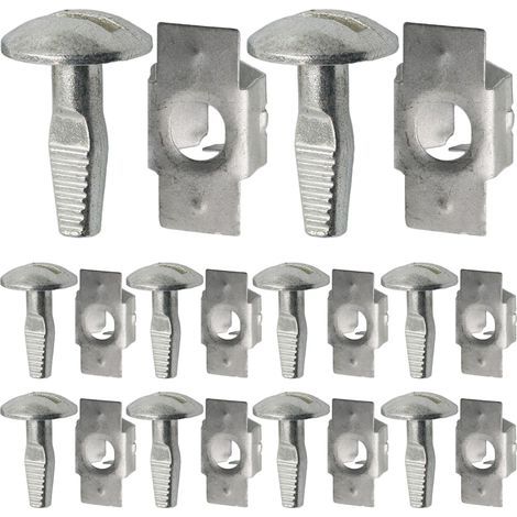 10 Paires Cache Sous Moteur, Clips de fixation en alliage d'aluminium pour Attaches de sous-Plateau Moteur de Voiture 703016 703018 Remplacement Compatible avec 206 207406 407 806 807 (1/5)