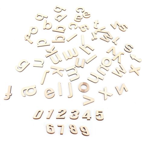124 Pièces de Lettres en Bois Anglaises, Décorations pour Salon et Maison (1/5)