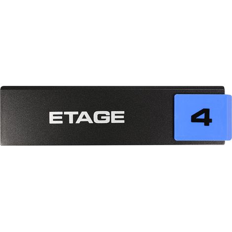 Plaque de porte Etage 4 - Europe design 175x45mm - 4260303