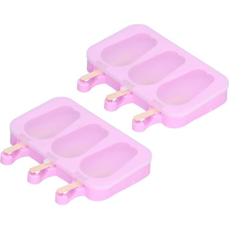 2-teilige Silikon-Eisform mit 3 Mulden und hasenförmigem Deckel für sommerliches Kochen zu Hause (1/5)