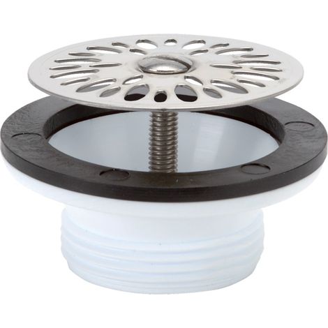 Desagüe de lavabo de PVC con rejilla de acero inoxidable Ø55