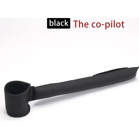 (1 pièce noire) Poches de remplissage d'espace pour siège auto en cuir multifonctions, coussin anti-fuite, rembourrage doux, porte-cartes et organisateurs de rangement (1/5)